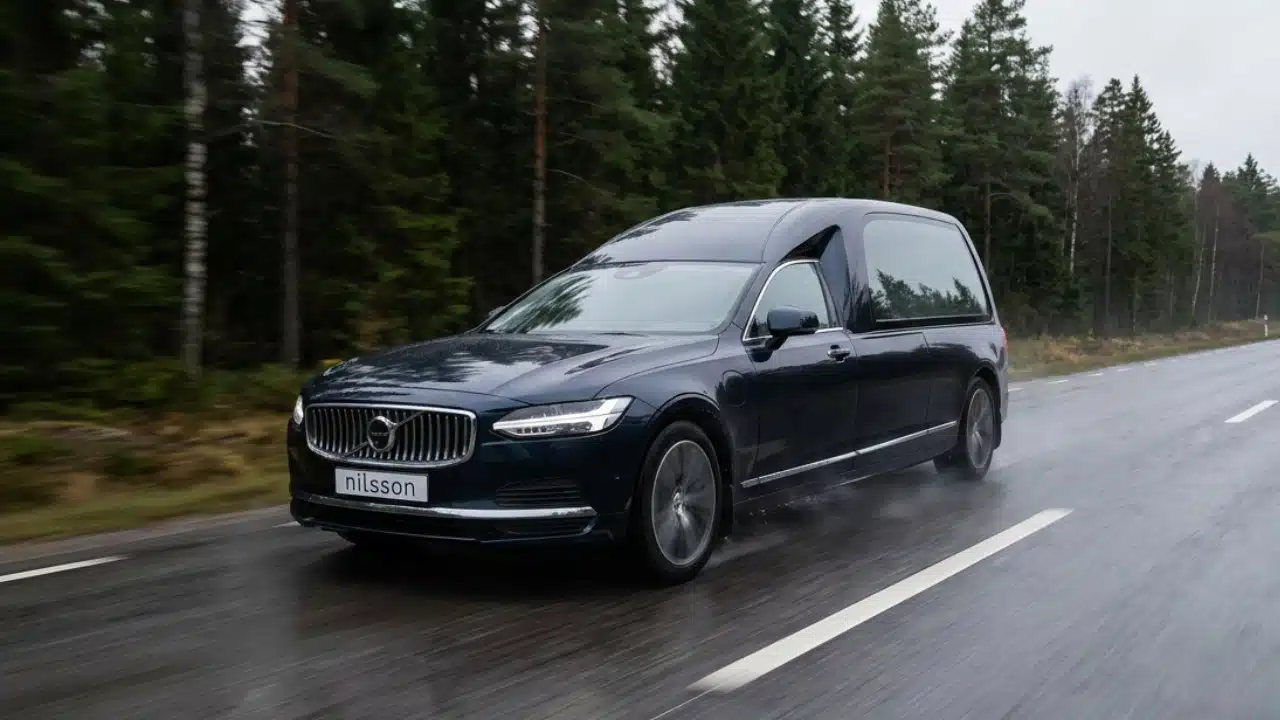 Begravningsbil V90