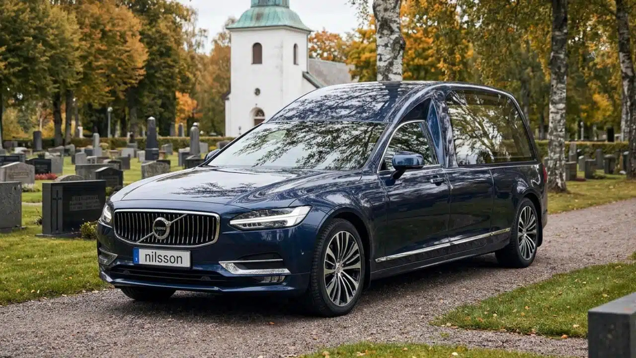 Begravningsbil V90